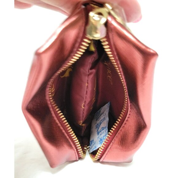 SeneGence LipSense ShadowSense Metallic Burgundy Cosmetic Bag with Gold Keyring - Picture 7 of 7